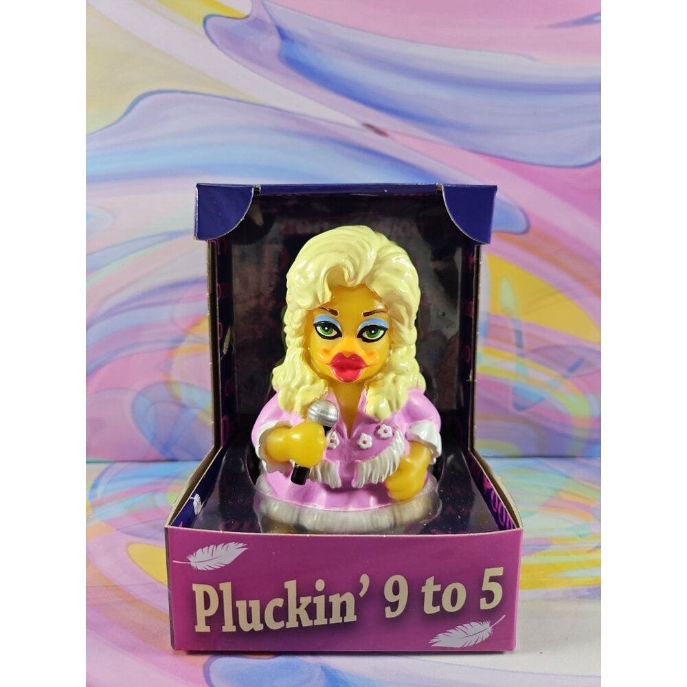 Celebriducks Pluckin' 9-to-5 Rubber Duck Collectible New in Box Country Music